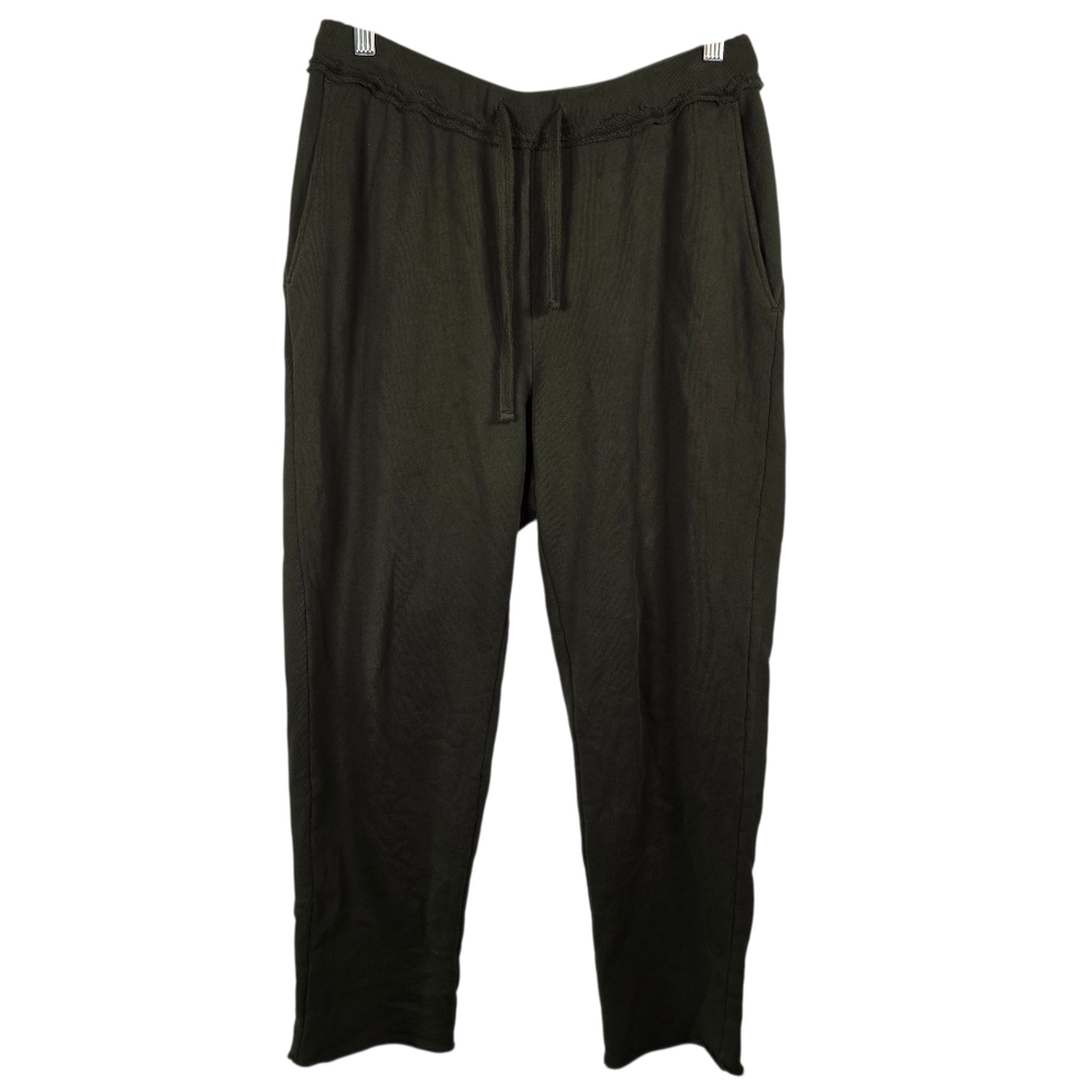 Eileen Fisher Olive Green Sweatpant Drawstring Waist StraightLeg Stretchy SizePM - Picture 1 of 11